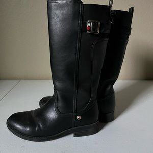 Size 2 black leather Tommy Hilfiger boots